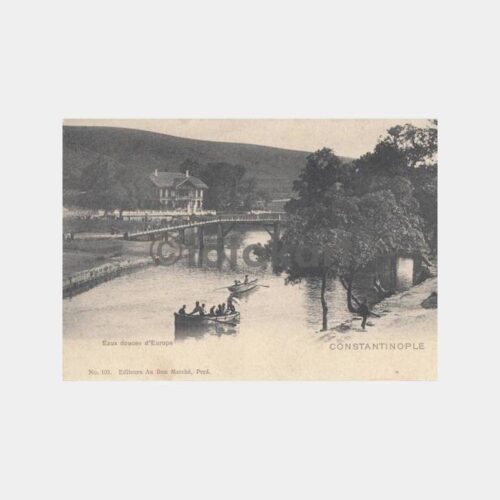 1920 Kağıthane Köprü Tatlı Sular Kartpostal