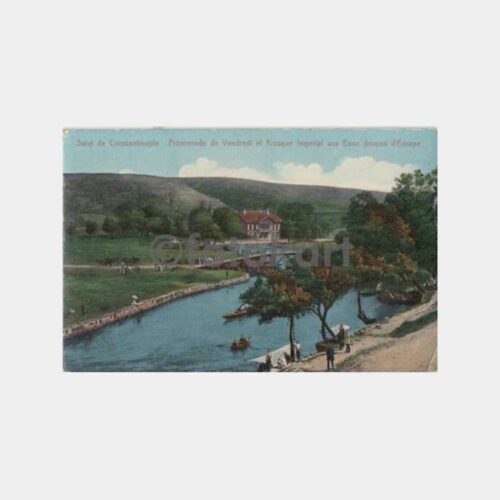 1920 Kağıthane Köprü Tatlı Sular Kartpostal