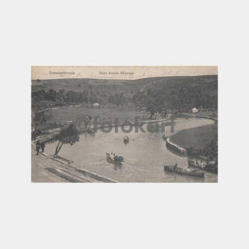 1910 Kağıthane Mesiresi Tatlı Sular Kartpostal