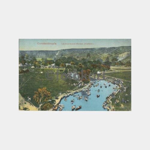 1914 Kağıthane Mesiresi Tatlı Sular Kartpostal