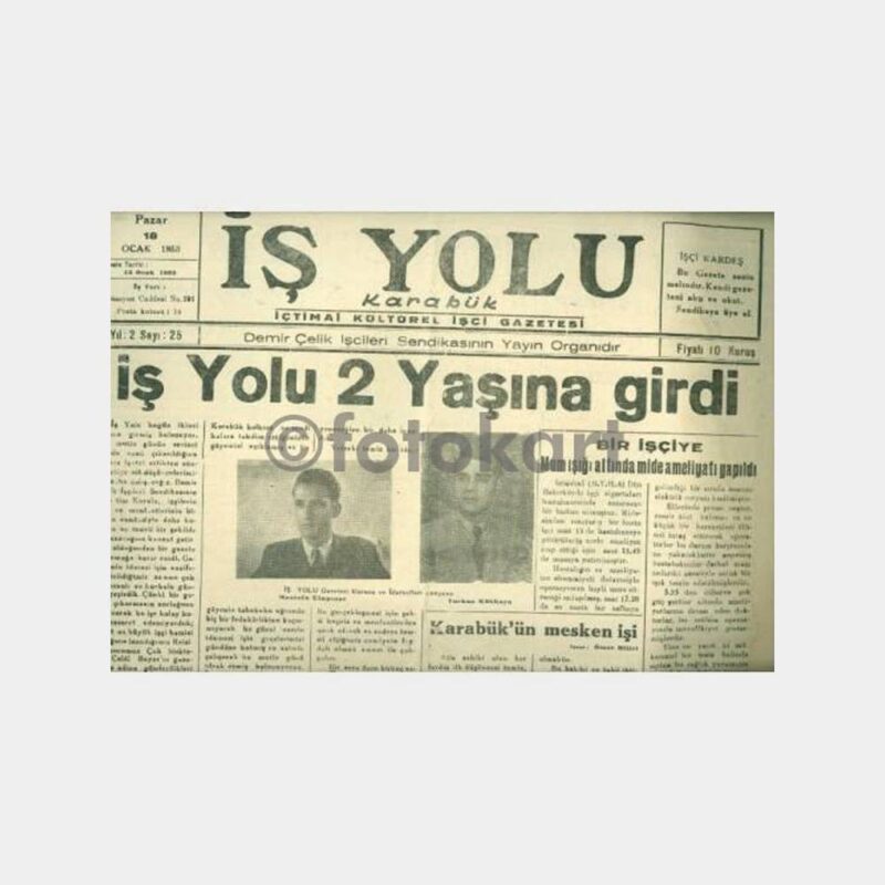 1953 Karabük İş Yolu Gazetesi