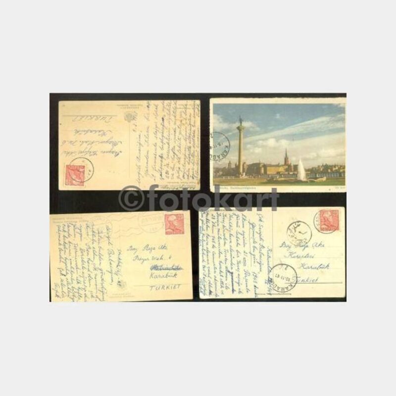 1944 Karabük Adresli 5 Adet İsveç Kartı