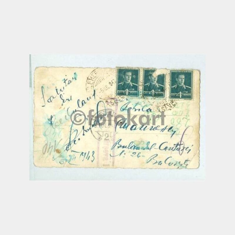 1943 Romanya Baile Herculane Görünüş Kartpostal - Görsel 2