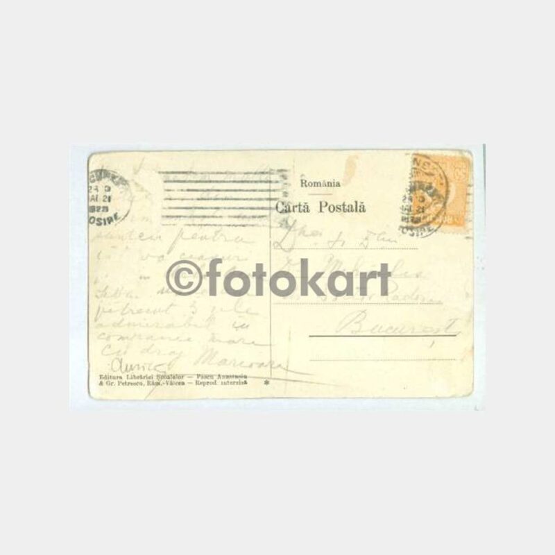 1928 Romanya Baile Calimaneşti Görünüş Kartpostal - Görsel 2