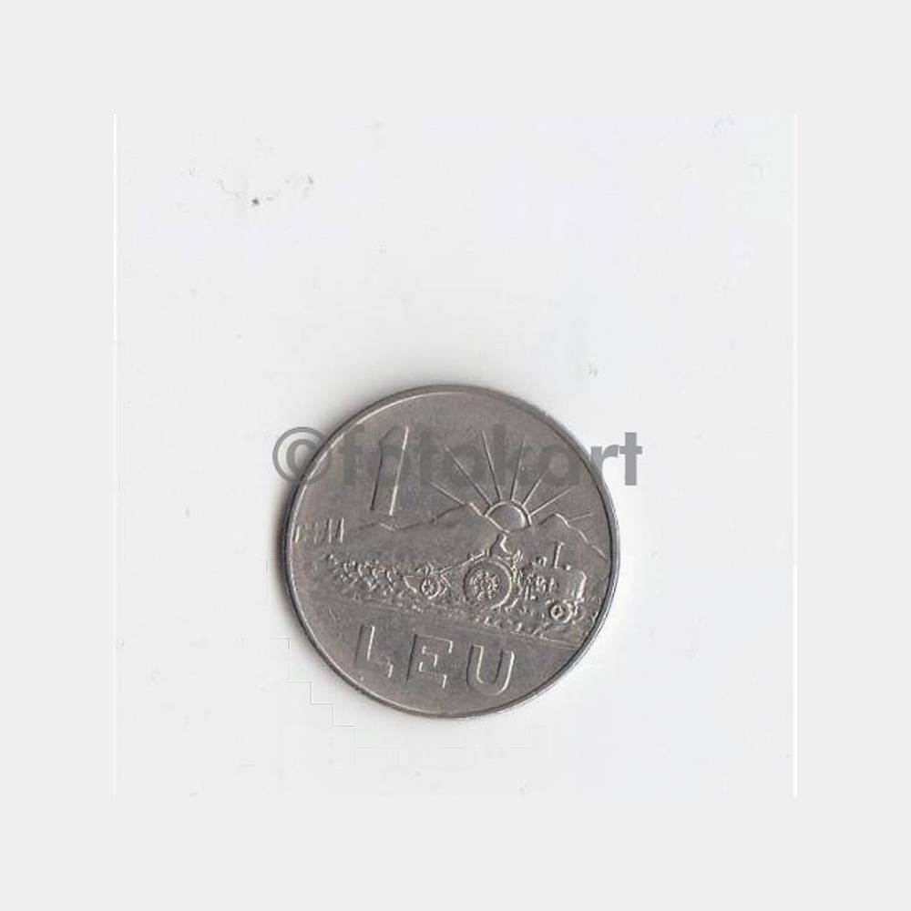 1966 Romanya 1 Leu Madeni Yabancı Para