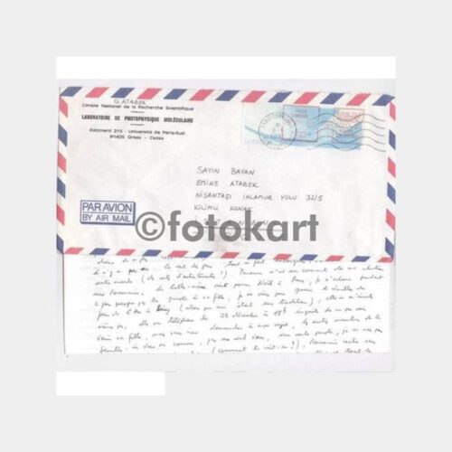 1991 Tıp Tarihi Emine Atabek Gönderilmiş Mektup