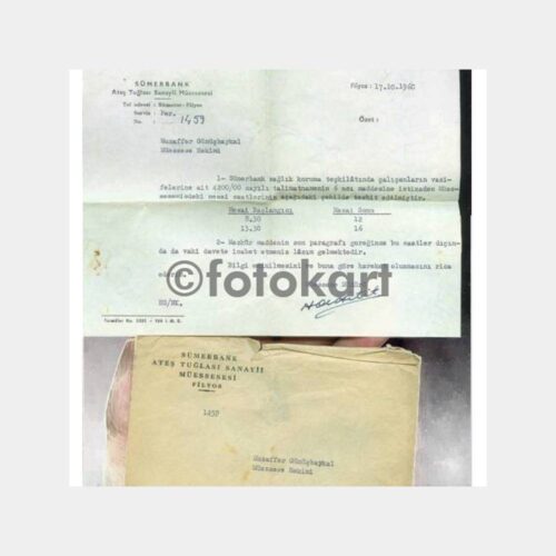 1960 Sümerbank Filyos Müessesesi Doktor Yazısı