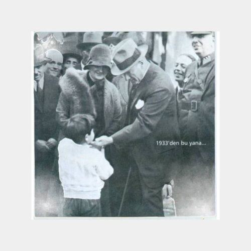 1990 Atatürk Küçük Ülkü ile Tebrik Kartı