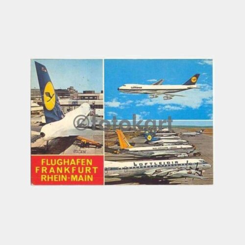 1972 Almanya Frankfurt Uçak Havaalanı Kartpostal