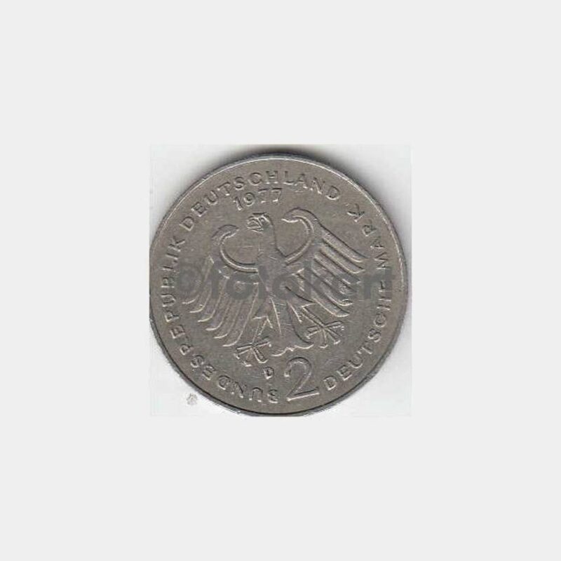 1977 Almanya 2 Mark Madeni Yabancı Para