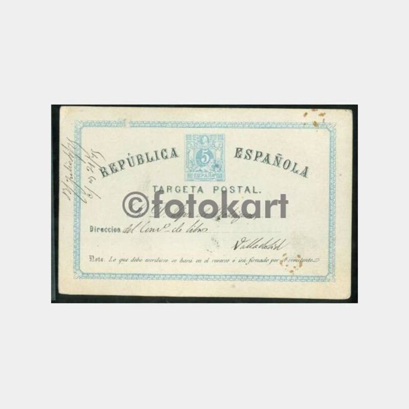 1879 İspanya Valladolid Adres Yazılı Antiye