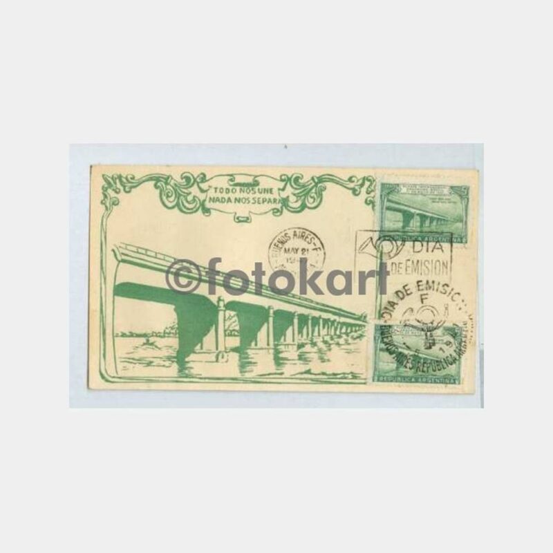 1947 Arjantin Köprü Damgalı FDC