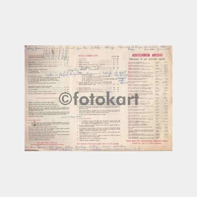 1977 Denizyolları Tarifesi - Görsel 2