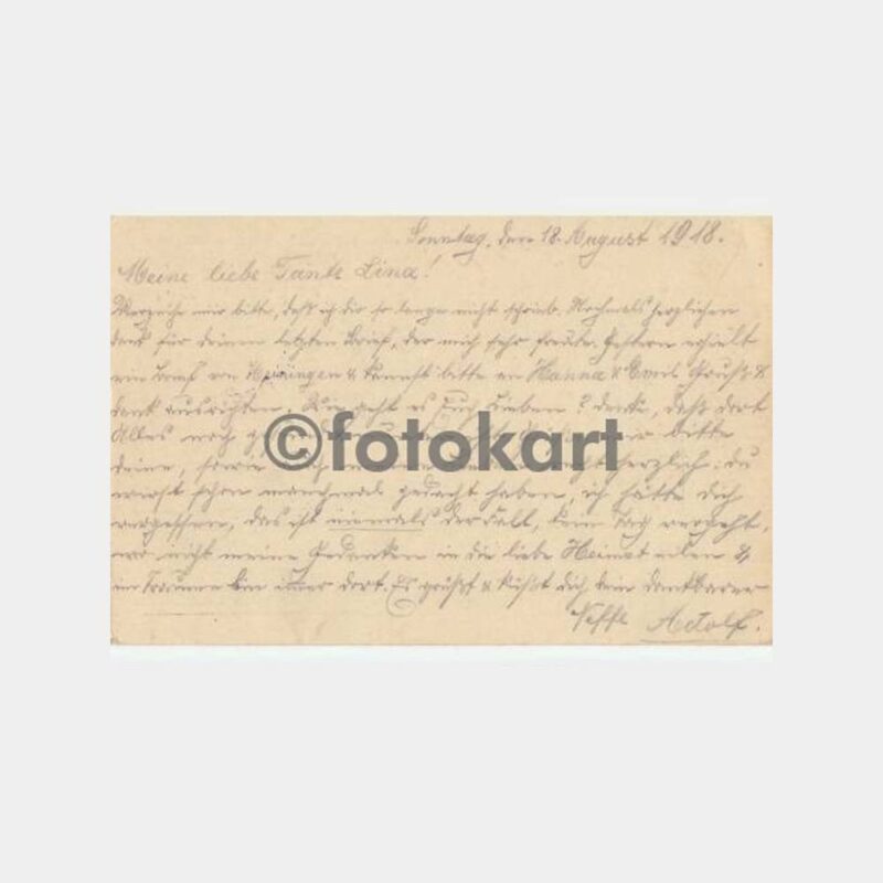 1918 Fransa Savaş Esirleri Askeri Posta Kartı - Görsel 2