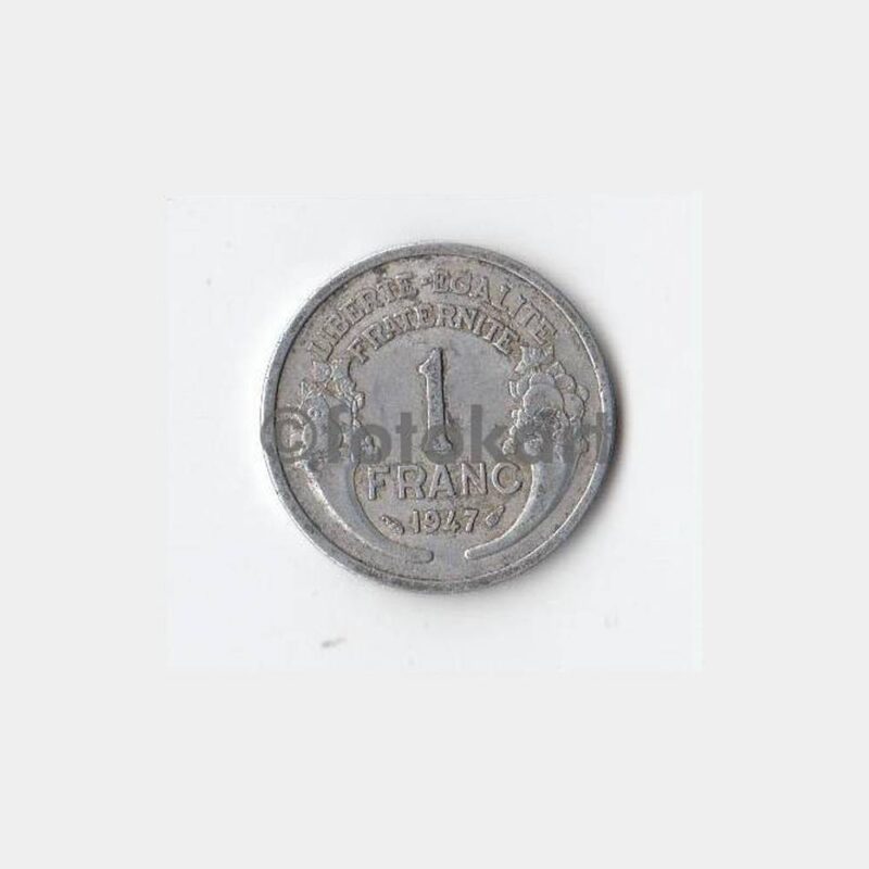 1944 Fransa 2 Fr Madeni Yabancı Para