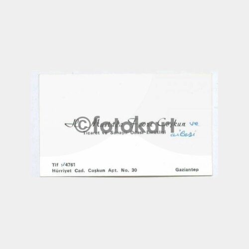 Gaziantep Ticaret Odası Emeklisi Kartvizit