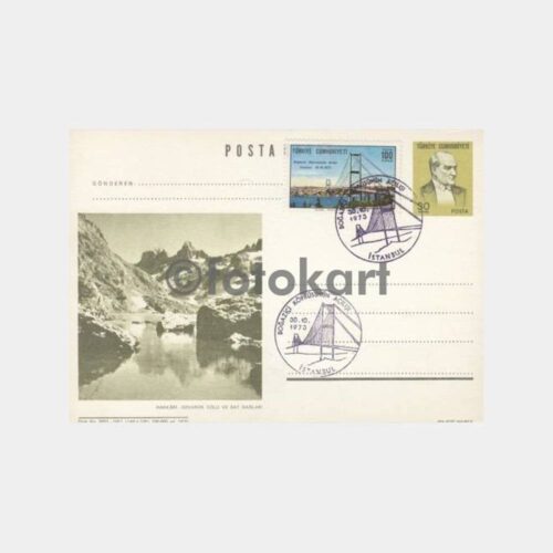 1973 Hakkari Köprü Açılış Damgalı Posta Kartı Antiye
