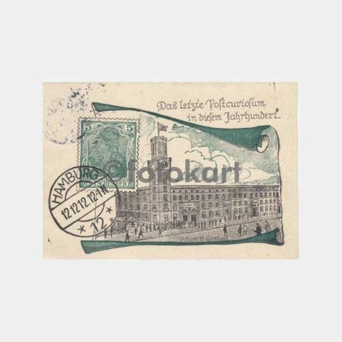 12.12.1912 Hamburg Yabancı Posta Tarihi Kart
