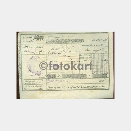 1925 Osmanlıca Vergi Makbuzu