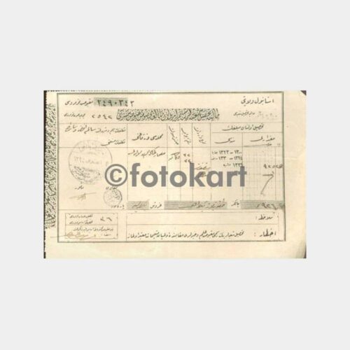 1925 Osmanlıca Vergi Makbuzu