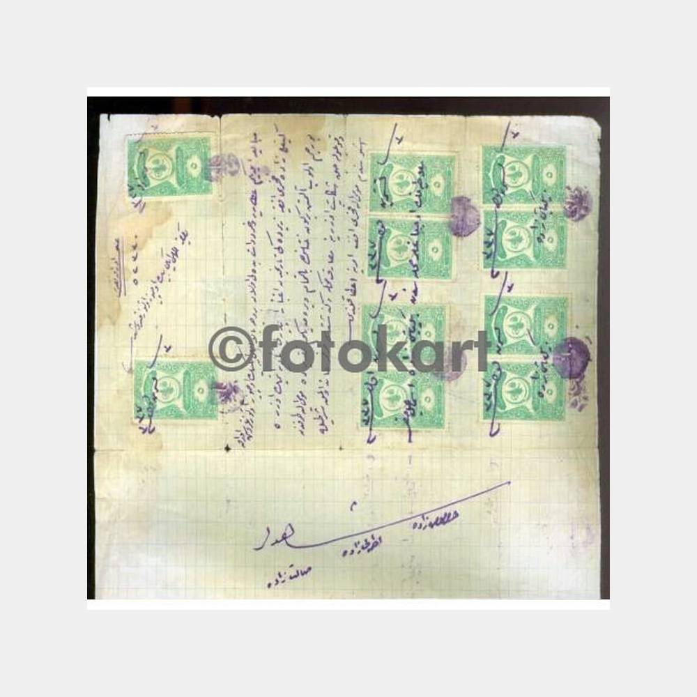 1900 Osmanlıca Pullu Damgalı Sözleşme Kağıdı