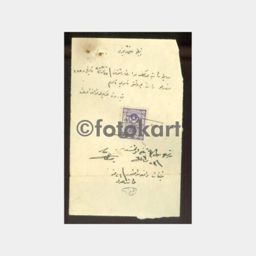 1926 Osmanlıca Pullu Damgalı Makbuz