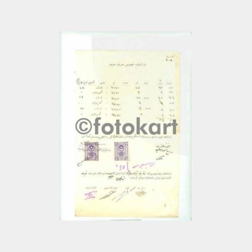 1927 Osmanlıca Pullu Hesap Pusulası