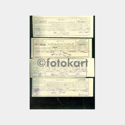 1926 Osmanlıca 4 Adet Vergi Makbuzu