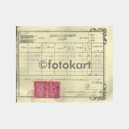 1926 Osmanlıca Vergi Makbuzu