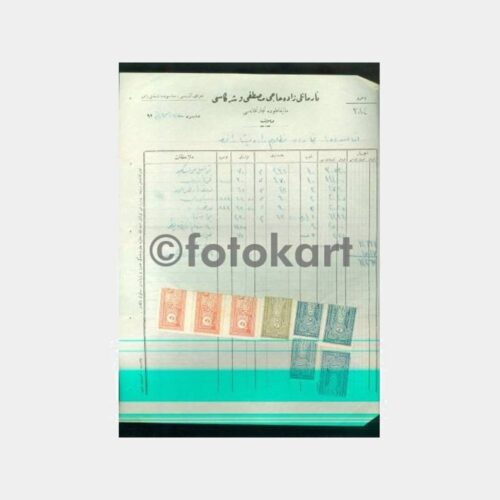 1926 Osmanlıca Fatura - 19 Adet Fiskal Pullu