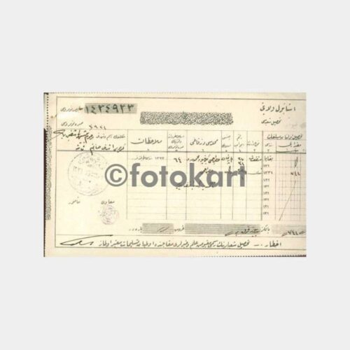 1925 Osmanlıca Vergi Makbuzu