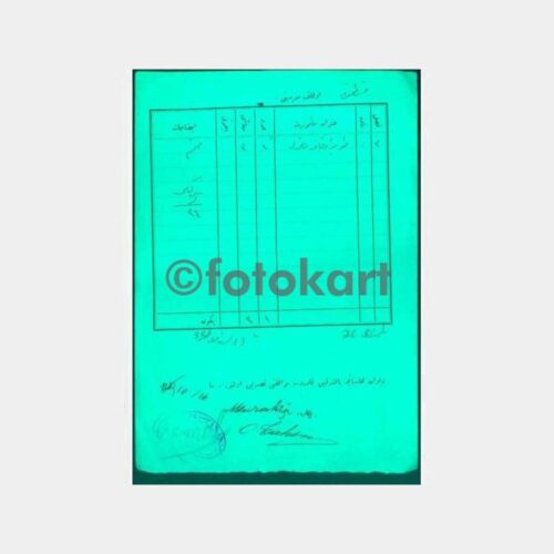 1928 Osmanlıca Fiskal Pullu Damgalı Makbuz