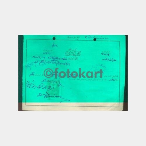 1927 Osmanlıca Fiskal Pullu Damgalı Makbuz