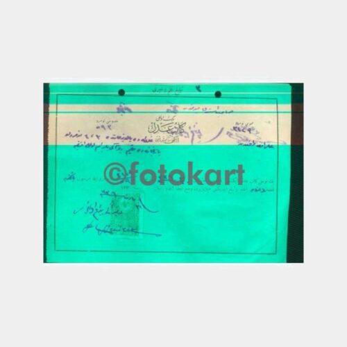 1927 Osmanlıca Fiskal Pullu Damgalı Makbuz