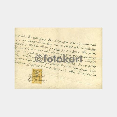 1928 Osmanlıca Fiskal Pul İmzalı Kira Sözleşmesi