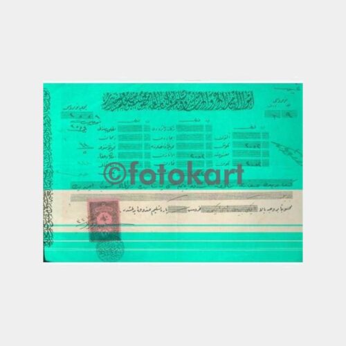 1927 Osmanlıca Fiskal Pullu Damgalı Makbuz