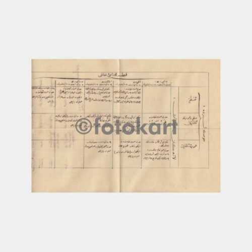 Osmanlıca Çizelge Liste