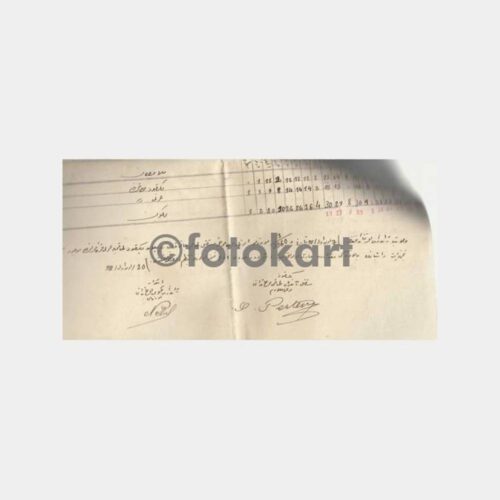 1928 Osmanlıca 2 Adet Büyük Sayfa Çizelge Sayfası