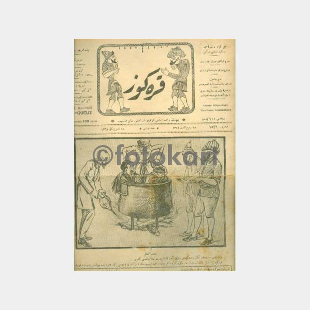 1925 Karagöz Osmanlıca Dergi No.1531