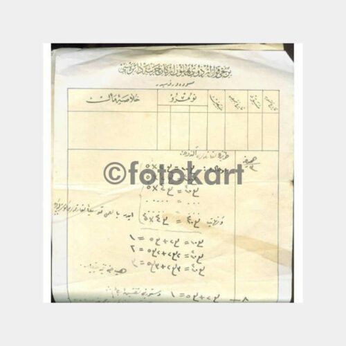 1928 Osmanlıca Yazılı Not