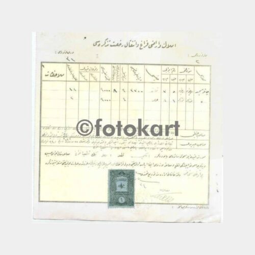 1926 Osmanlıca Fiskal Pullu Damgalı Makbuz