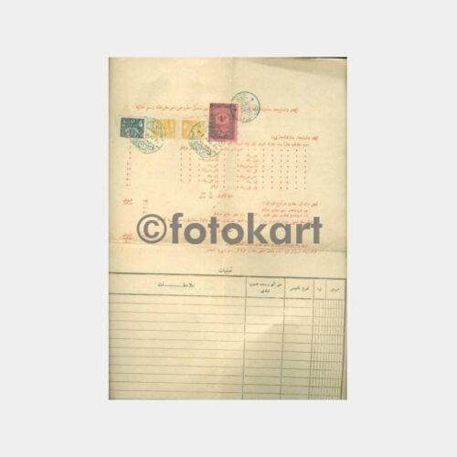 1926 Osmanlıca Kira Kontratı Sözleşme