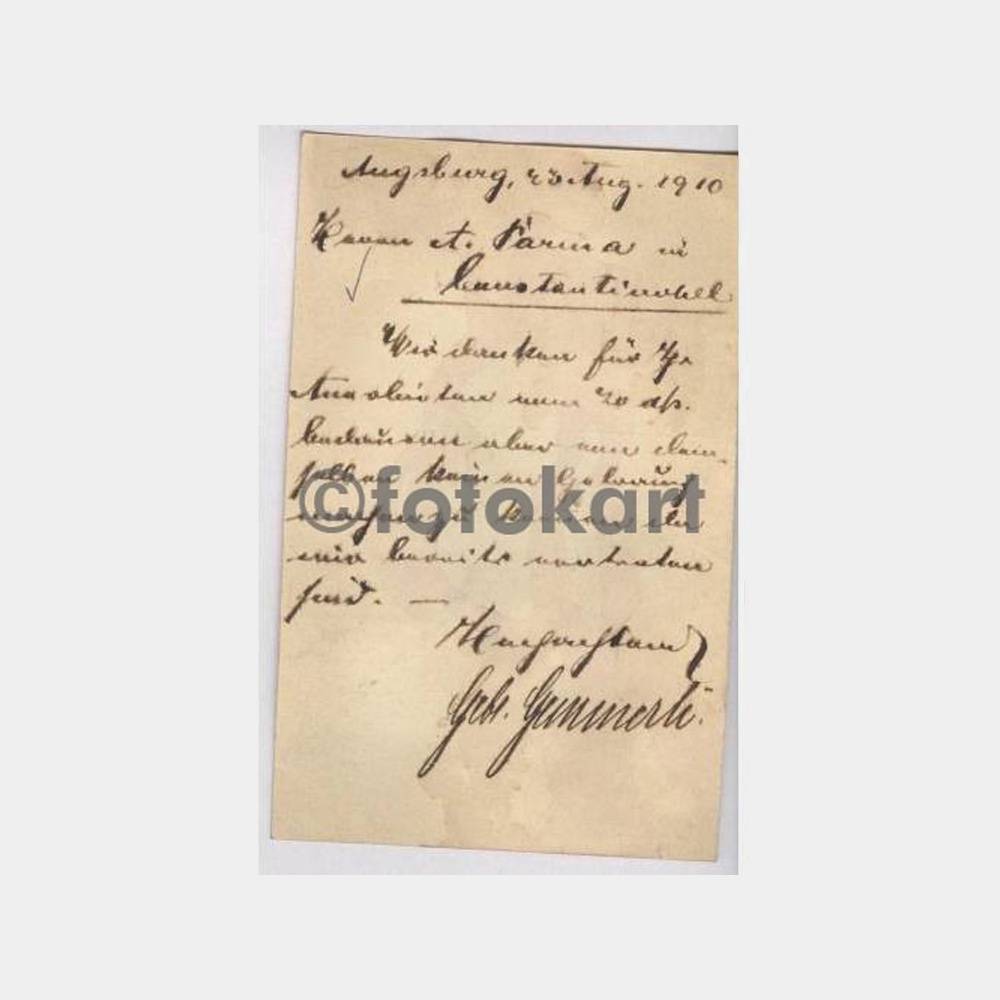 1910 Bavyera Damgalı Posta Kartı