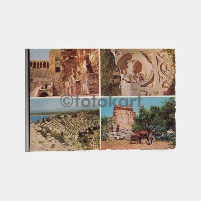 1966 Antalya Side Aspendos Silifke Kartpostal