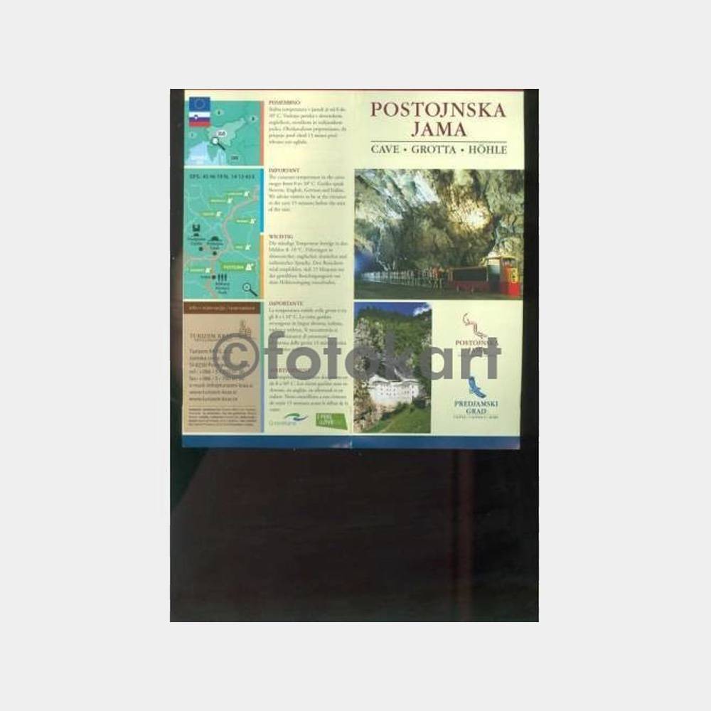 Slovenya Postojna Mağarası Broşürü