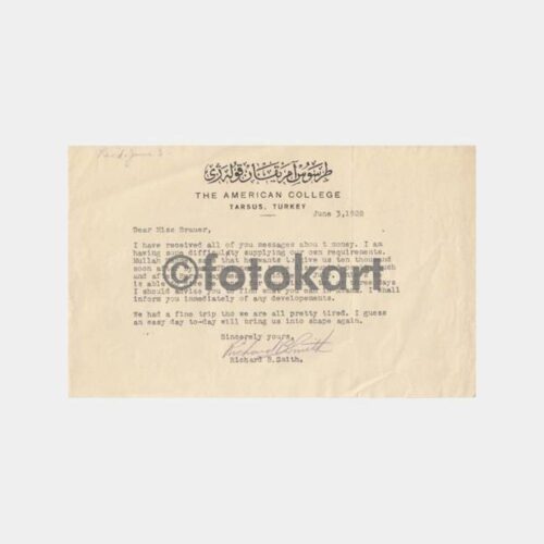 1928 Tarsus Amerikan Koleji Başlıklı Yazısı