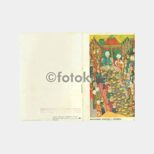 1984 Topkapı Konyalı Restaurant Lokanta Menüsü