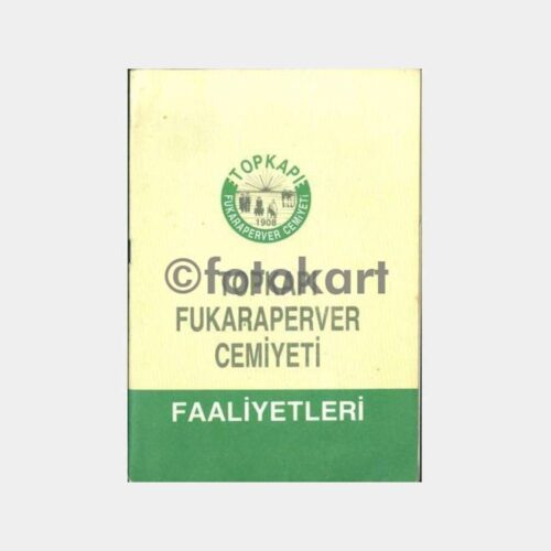 1992 Topkapı Fukaraperver Cemiyeti Broşürü