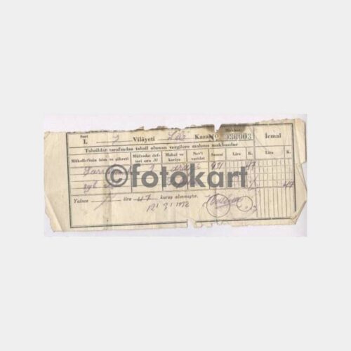 1931 Şile Sofular Vergi Makbuzu