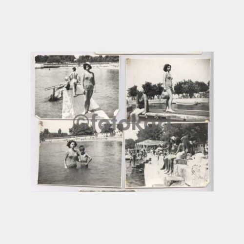 1962 Büyükada Yörükali Plajı 4 Adet Fotoğraf